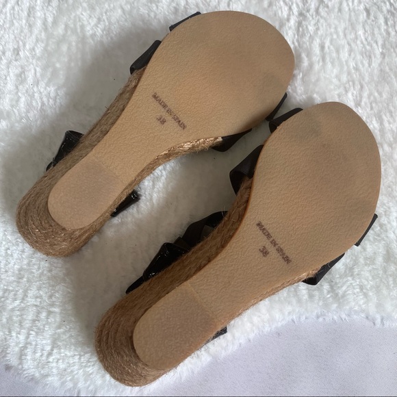 Eric Michael black stretchable strappy sandals espadrille size 38 - Picture 8 of 12